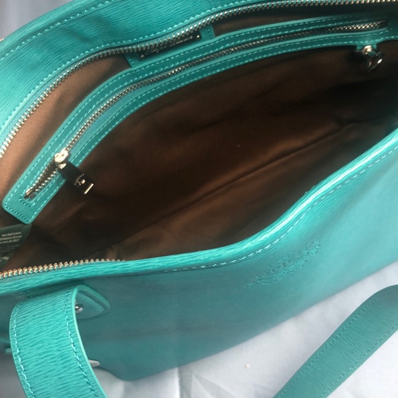 Vintage Ralph Lauren Newberry Shopper Turquoise - Picture 4 of 6
